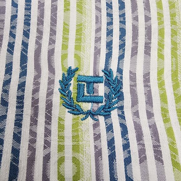 Ted Lapidus Shirt Mens Medium Slim Fit Striped Long Sleeve Casual Button Down - Picture 14 of 16